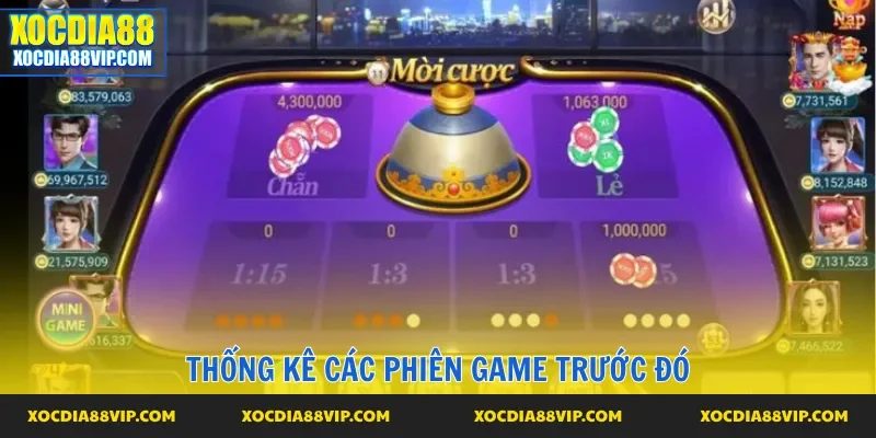 Tips thống kê lịch sử phiên game