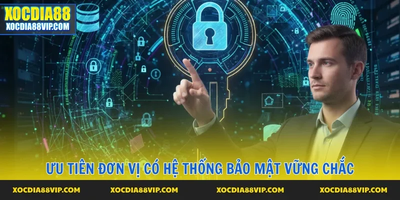 Ưu tiên đơn vị có hệ thống bảo mật vững chắc